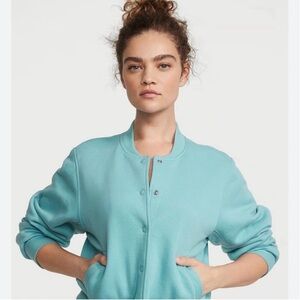 Pink Victoria’s Secret Teal Bomber Jacket